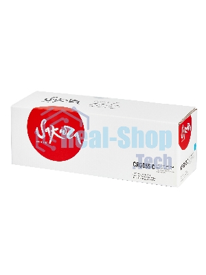 Картридж лазерный Sakura 055C (3015C002) для Canon LBP664Cx/LBP663Cdw/MF746Cx/MF744Cdw/MF742Cdw, голубой, 2100 к. (чип без счетчика копий)