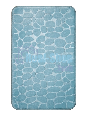 Коврик для ванной Еврогарант Pietra, 50х80 см, аквамарин, память формы
