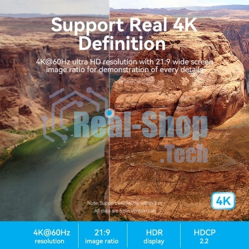 Кабель Vention HDMI High speed v2.0 with Ethernet 19M/19M - 15м