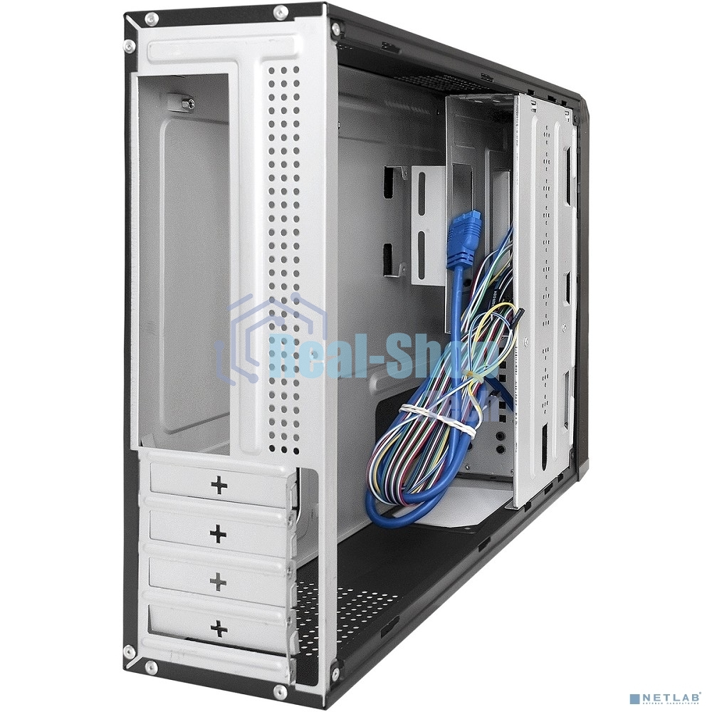 Компьютерный корпус Desktop ExeGate MI-207U-300W-8 (miniITX/mATX, БП M300 с вент. 8см, 1*USB+1*USB 3.0, аудио, черный)