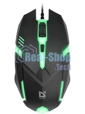 Мышь проводная Defender Cyber MB-560L черный, 1200 dpi, USB, кнопки - 3