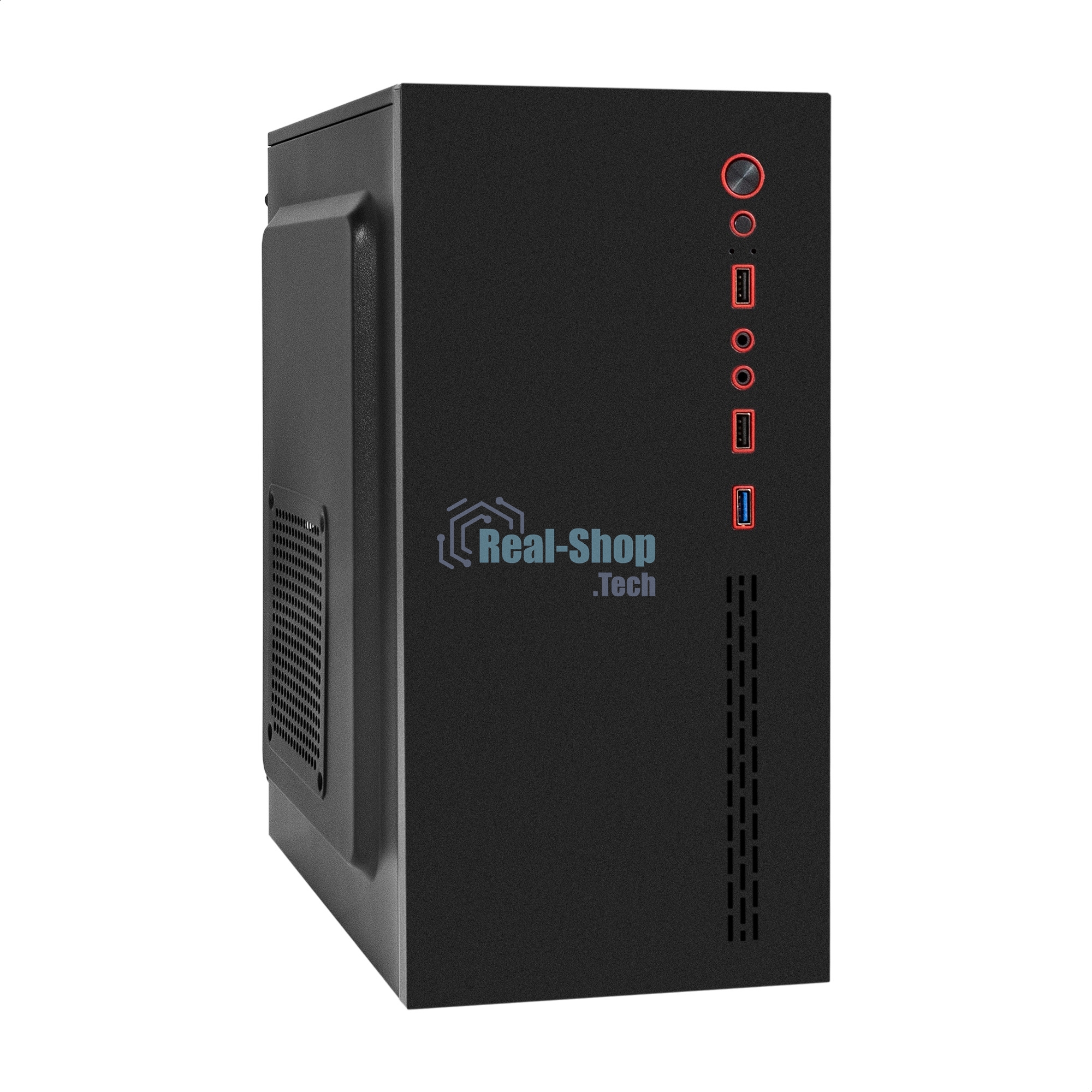 Компьютерный корпус Minitower ExeGate BAA-403U2-AAA400 (mATX, БП AAA400 с вент. 8см, 1*USB/2*USB 3.0, HD Audio, черный)