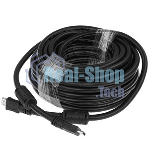 Кабель Cablexpert HDMI CC-HDMI4-15M, 19M/19M, v2.0, медь, позол.разъемы, экран, 15м, черный, пакет