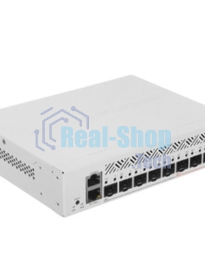 Коммутатор MikroTik Cloud Router Switch CRS310-1G-5S-4S+IN with 800 MHz CPU, 256 MB RAM, 4xSFP+, 5xSFP cages, 1xGbit LAN port, RouterOS L5, desktop case, rackmount ears, PSU