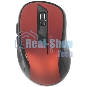 Мышь беспроводная Qumo Office Line M62 красный, 1600 dpi, радиоканал, USB, кнопки - 6