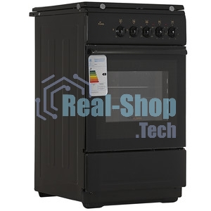 Плита комбинированная Flama RK 2211 B черный, конфорок 2 газовых и 2 электрических, духовка 50 л, 50 см x 85 см x 60 см