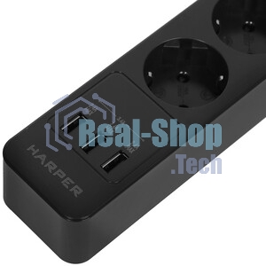 Удлинитель с USB зарядкой Harper UCH-330 White