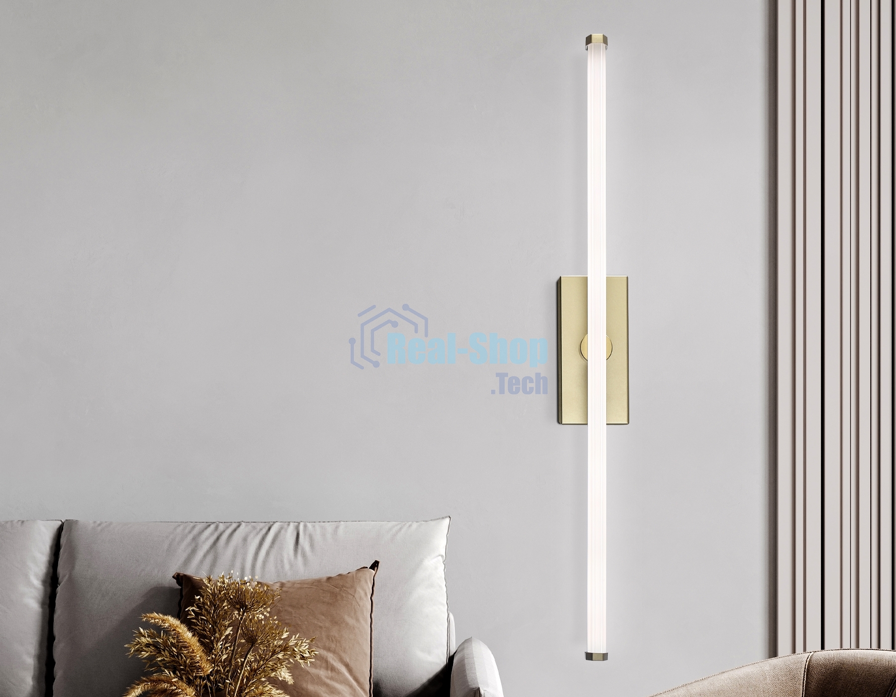 Настенный светодиодный светильник Ambrella light FL6114 GD золото 9W 3000K-6400K 410*45*80