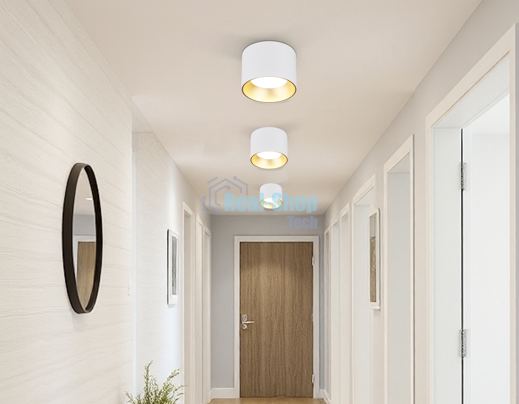 Светильник Ambrella light TN52882 SWH/SGD белый песок/золото песок GX53 max 12W D97*70