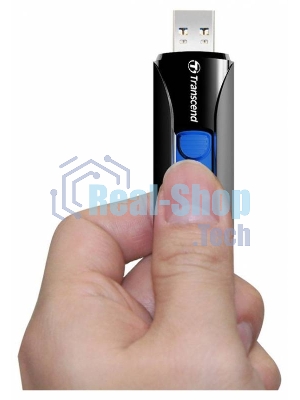 Флешка USB Transcend JetFlash 790 (TS128GJF790K), 128Gb, USB 3.0, R/W 90/40, черный/синий
