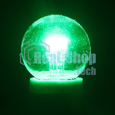 Лампа шар Neon-night e27 6 LED Ø45мм - зеленая, прозрачная колба, эффект лампы накаливания