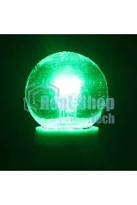 Лампа шар Neon-night e27 6 LED Ø45мм - зеленая, прозрачная колба, эффект лампы накаливания