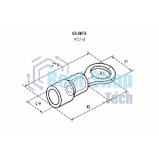 Наконечник кольцевой изолированный Rexant ø 8.4 мм 1.5-2.5 мм² (НКи 2.5-8/НКи2-8) синий