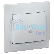 Выключатель 1-кл. СП КВАРТА проход. 10А IP20 ВСп10-1-0-КБ белый ИЭК EVK12-K01-10-DM