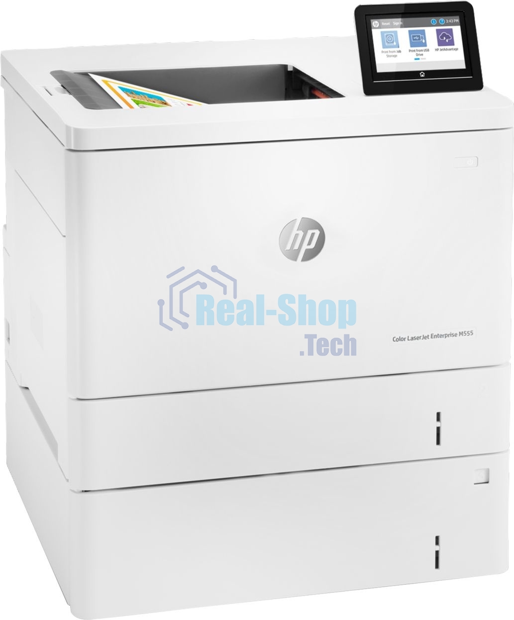 Принтер лазерный HP Color LaserJet Enterprise M555x (7ZU79A), A4, цветной, печ. до 38 стр/мин., 600 x 600 dpi, USB, RJ-45, Wi-Fi, Air Print, Mopria