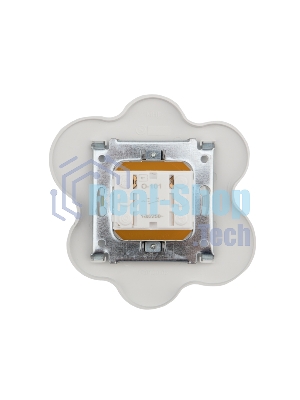 Выключатель одноклавишный Kranz HAPPY Яичница скрытой установки, желтый/белый