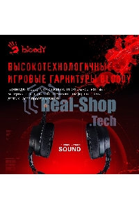 Гарнитура проводная с микрофоном A4 Bloody G528C черный 1.8м мониторы USB оголовье (G528C)