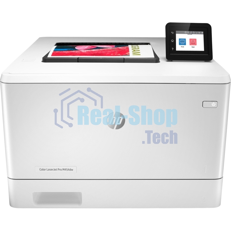 Принтер лазерный HP Color LaserJet Pro M454dw (W1Y45A#B19), А4, цветной, печ. до 27 стр/мин., 600 x 600 dpi, USB, RJ-45, Wi-Fi, BlueTooth, Air Print, Mopria