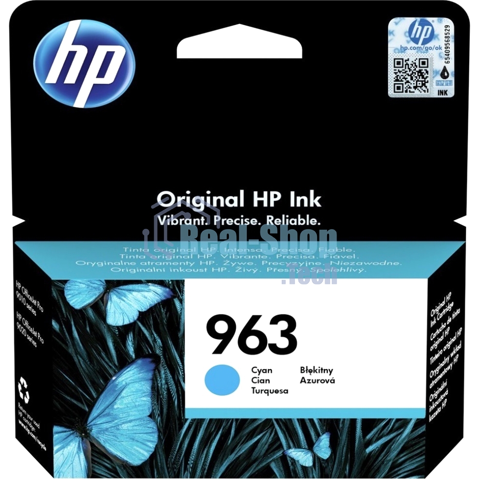 Картридж струйный HP 963 3JA23AE голубой (700 стр) для HP OfficeJet Pro 901x/902x