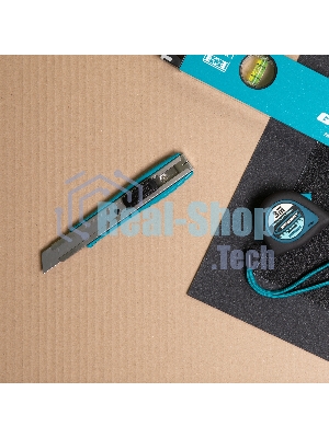 Нож Gross 160 мм, метал.корпус, выдв. сегм. лезвие 18 мм (SK-5), метал. напр-щая, клипса для ремня