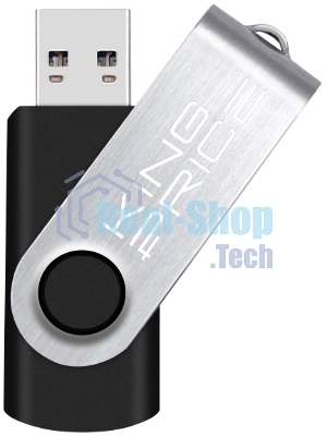 Флешка USB KingPrice KPFD2 (KPFD2A032ABK), 32Gb, USB 2.0, R/W 20/10, черный/сере
