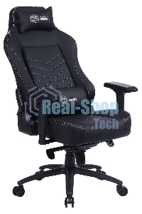 Кресло игровое Cactus CS-CHR-0112BL-M, массажное, с подголовником, черный