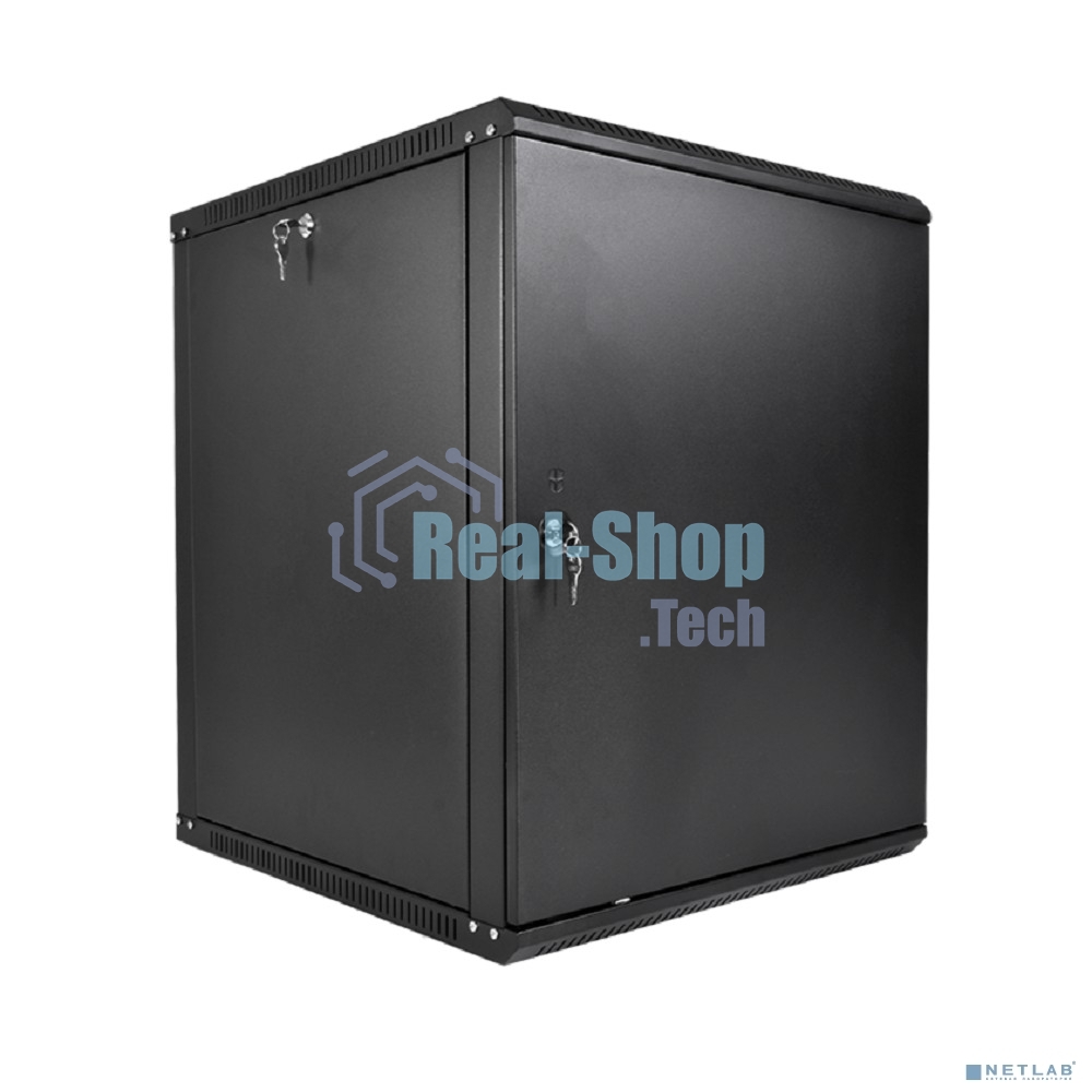 Шкаф телекоммуникационный настенный разборный ЦМО ЭКОНОМ 15U (600 350) дверь металл, черный