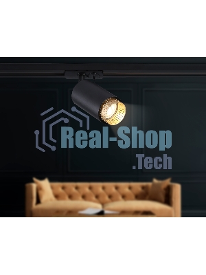 Трековый однофазный светильник Ambrella light GL5162 BK/GD черный/золото GU10 max 12W D60*190