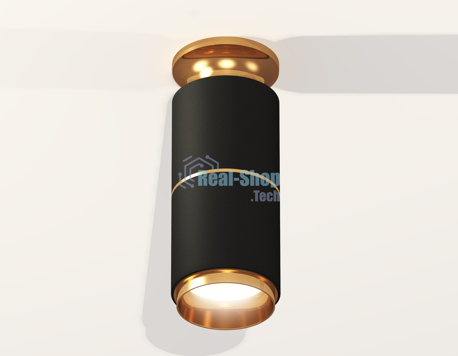 Светильник Ambrella Light XS6302240 SBK/PYG черный песок/золото желтое полированное MR16 GU5.3 (N6905, C6302, A2062, N6124)