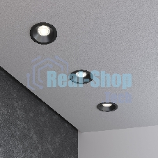 Светильник встраиваемый 7W 4200K BK черный 15266/LED