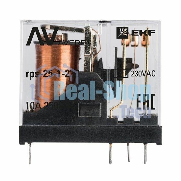 Реле промежуточное РП slim 25/1 10A 230В AC EKF AVERES