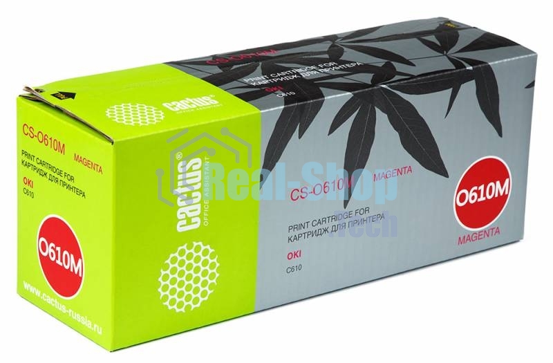 Картридж лазерный Cactus CS-O610M пурпурный (6000 стр.) для Oki C610 series