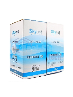 Кабель SkyNet Standart FTP indoor 2x2x0,48, медный, FLUKE TEST, кат.5e, однож., 305 м, box, серый