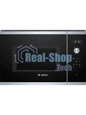 Встраиваемая микроволновая печь Bosch BFL554MS0 нержавеющая сталь/черный, 25 л, 900 Вт, переключатели - поворотный механизм/сенсор