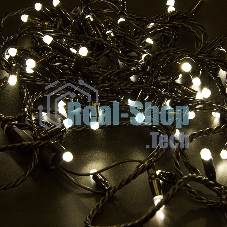 Гирлянда Neon-night Нить 10м, постоянное свечение, черный ПВХ, 230В, Теплый белый