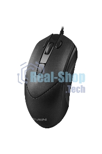 Мышь проводная SVEN RX-100 черный, 4000 dpi, USB, кнопки - 6