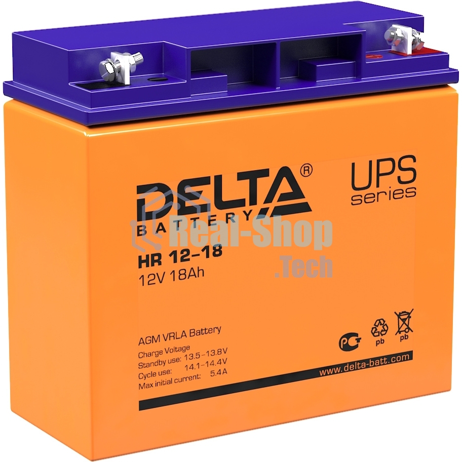 Батарея для ИБП Delta HR 12-18 (12V, 18Ah)