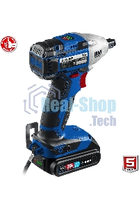 Бесщеточный гайковерт ЗУБР Профессионал GB-250-22, 20В, 2 АКБ (2Ач), в кейсе