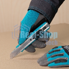 Нож Gross 160 мм, метал.корпус, выдв. сегм. лезвие 18 мм (SK-5), метал. напр-щая, клипса для ремня