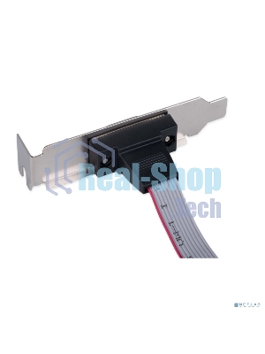 Планка на заднюю панель низкопрофильная Cablexpert CCDB9RECEPTACLE-LP, 1 порт COM/RS-232/DB9-M