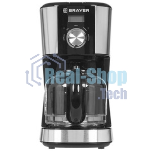 Кофеварка капельная BRAYER BR1122 черный, исп. кофе - молотый, 1.5 л, 900 Вт