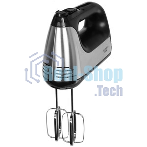 Миксер SUPRA MXS-591 500 Вт, 6 скоростей, режим Турбо, насадки для взбивания яиц и крема, насадки для замеса тяжелого теста, корпус металл/пластик, черный)