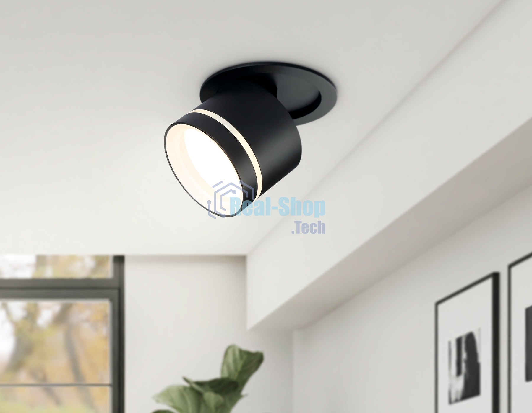 Светильник Ambrella light TA1432 SBK/FR черный песок/белый матовый GX53 D85*95