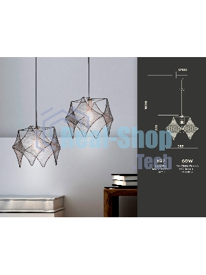 Светильник Ambrella light TR8421 BK/GD черный/золото E14 max 40W D285*1000