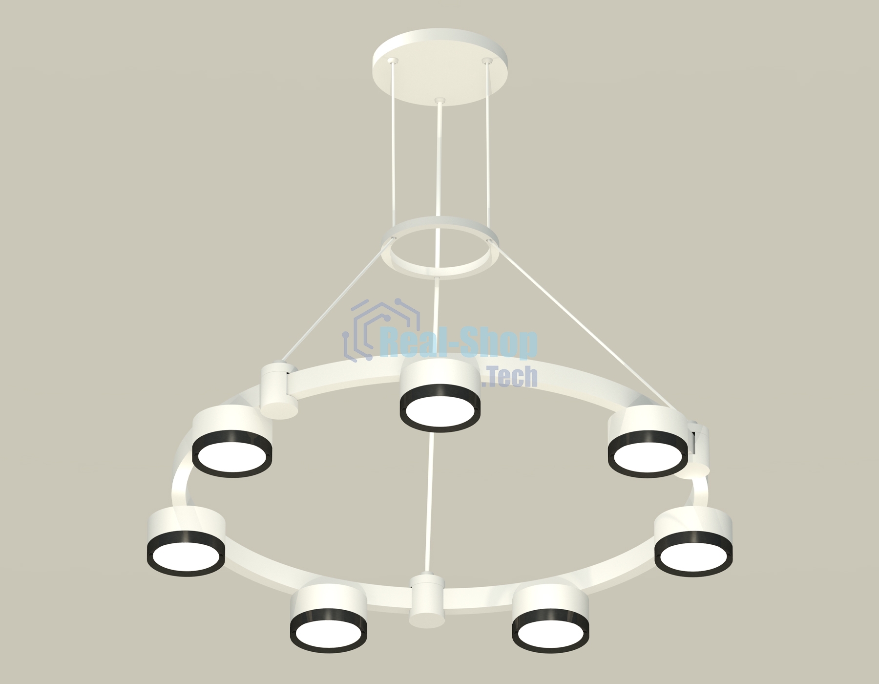 Светильник Ambrella light XR92031501/7 SWH/PBK белый песок/черный полированный GX53 (A9203, C9236, N8113)