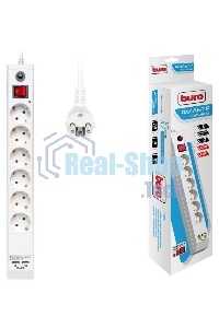 Сетевой фильтр Buro BU-SP3 USB 2A-W 3 м (6 розеток) белый (коробка)