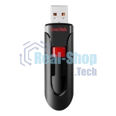 Флешка USB Sandisk CZ60 Cruzer Glide (SDCZ60-032G-B35), 32Gb, USB 2.0, R/W 30/8, черный/красный