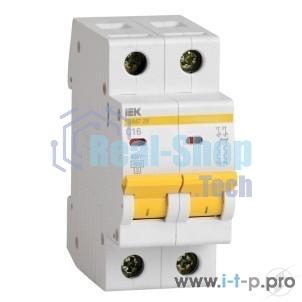 Выключатель автоматический модульный 2п C 6А 4.5кА ВА47-29 ИЭК MVA20-2-006-C