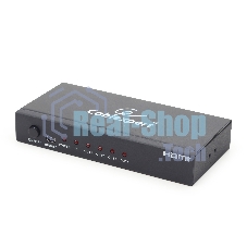 Разветвитель Gembird DSP-4PH4-02 Разветвитель HDMI Cablexpert, HD19F/4x19F, 1 компьютер => 4 монитора, Full-HD, 3D, 1.4v