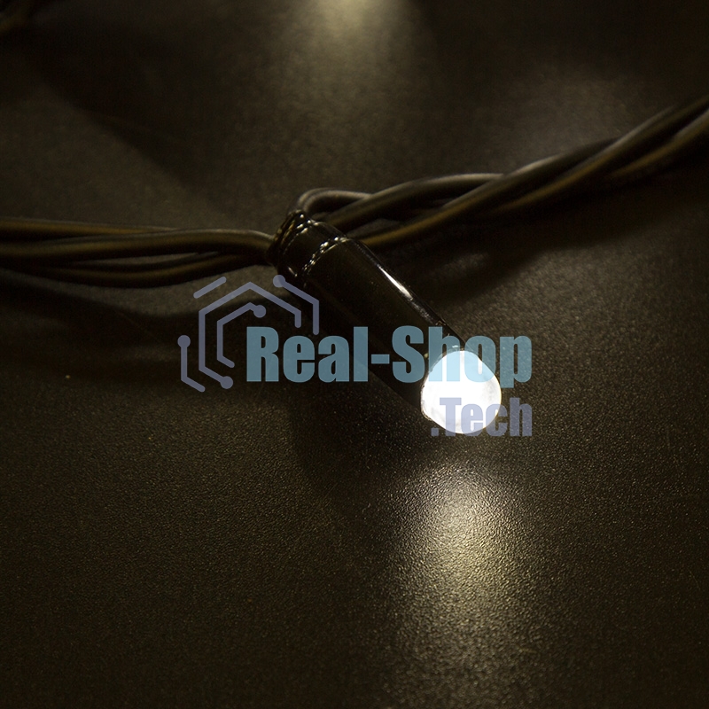Гирлянда Neon-night Нить 10м, постоянное свечение, черный ПВХ, 230В, Теплый белый